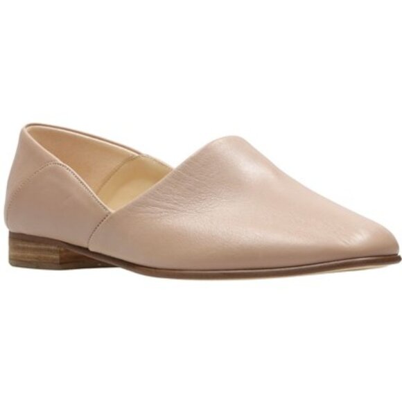 Clarks - Womens Pure Tone Shoe 5.5 US Womens in color Nude Leather - Picture 1 of 4